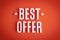 Best Offer sign lettering