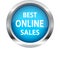 Best Online sale web button classic blue button white background