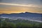 Best panorama and picture of landscape on the small village at valley in sunrise