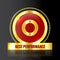 Best performance gold logo/badge with gear icon