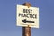 Best Practice word and arrow signpost 2