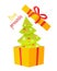 Best Presents Christmas Tree on White Background