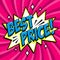 Best price - Comic book style word on a purple background. Best price comic text speech bubble. Color tag in pop art