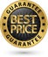 Best price guarantee golden label, vector illustration