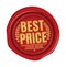 Best price icon illustration  for ecommerce site etc.  sealing wax motif