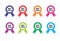 Best Price Icons round ribbons in different colors