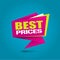 Best prices bubble banner in vibrant colors