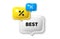 Best promotion tag. Special offer sale symbol. Discount speech bubble offer 3d icon. Vector