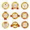 Best quality awards realistic vector badges set