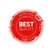 Best Quality Seal Red Grunge Label Isolated Retro Sticker Icon