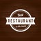 best restaurant in the town text. Vector illustration decorative design