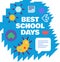 Best school days and study childhood time vector