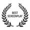 Best screenplay award icon, simple style