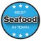 Best seafood in town logo or sticker