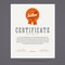 Best seller certificate with stamp