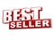 Best seller red white banner - letters and block