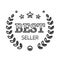 Best seller vector logo. Shopping rating symbol