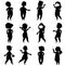 Best Shrug White Background Illustrations isolated Vector Silhouettes