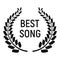 Best song award icon, simple style