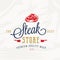 The Best Steak Store Vintage Typography Label, Emblem or Logo Template. Premium Quality Meat Sign. Butchery and Barbecue