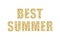 BEST SUMMER. Decorative Font made in swirls and floral elements