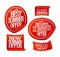 Best summer offer, new summer offer, exclusive and special offers, sale stickers