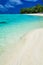 The best swimming beach with palm trees on Rarotonga, Cook Islands