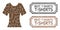 Best T-Shirts Distress Badges with Notches and Lady T-Shirt Collage of Coffee Beans