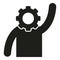 Best tech realization icon simple vector. Goal vision