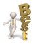 Best text icon - Gold - 3d business man