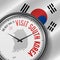 The Best Time to Visit South Korea. Flight, Tour to South Korea. Vector Illustration