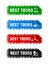 Best tours stickers set in grunge design style vector