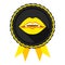 Best vampire award badge yellow woman lips