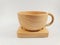 Best Wood coffee cup over white background.