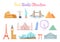 Best World Attractions Set Vector Illustration