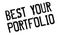 Best Your Portfolio rubber stamp