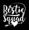 Bestie Squad Calligraphy Vintage Style T shirt