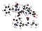 Beta-casomorphin peptide 7 molecule. Breakdown product of casein that may play a role in human diseases. 3D rendering. Atoms are