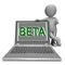 Beta Character Laptop Shows Trial Software Or Development On Int