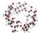 Beta-cyclodextrin molecule. Used in pharmaceuticals, food, deodorizing products, etc. Composed of glucose molecules