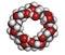 Beta-cyclodextrin molecule. Used in pharmaceuticals, food, deodorizing products, etc. Composed of glucose molecules