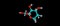 Beta-D-Fructopyranose molecular structure isolated on black