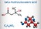 Beta-hydroxy beta-methylbutyric acid, HMB, beta-Hydroxyisovaleric acid molecule. It is indicator of biotin deficiency, leucine