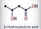 Beta-Hydroxybutyric acid, 3-hydroxybutyric acid molecule. It is beta hydroxy acid, is precursor to polyesters, biodegradable