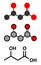 Beta-hydroxybutyric acid (beta-hydroxybutyrate) molecule
