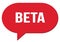 BETA text written in a red speech bubble
