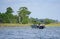 Bethany Beach, Delaware, U.S.A - September 2, 2019 - Anglers on the pontoon boat fishing for flounder near Indian River Inlet