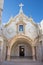 Bethlehem - The facade of cave of Milk Grotto chapel.