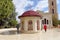 Bethlehem, Israel. - February 14. 2017. Greek monastery on the Field of the Shepherds - Chapel in the courtyard of the monastery.