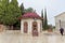 Bethlehem, Israel. - February 14.2017. Greek monastery on the Field of the Shepherds - Chapel in the courtyard of the monastery.